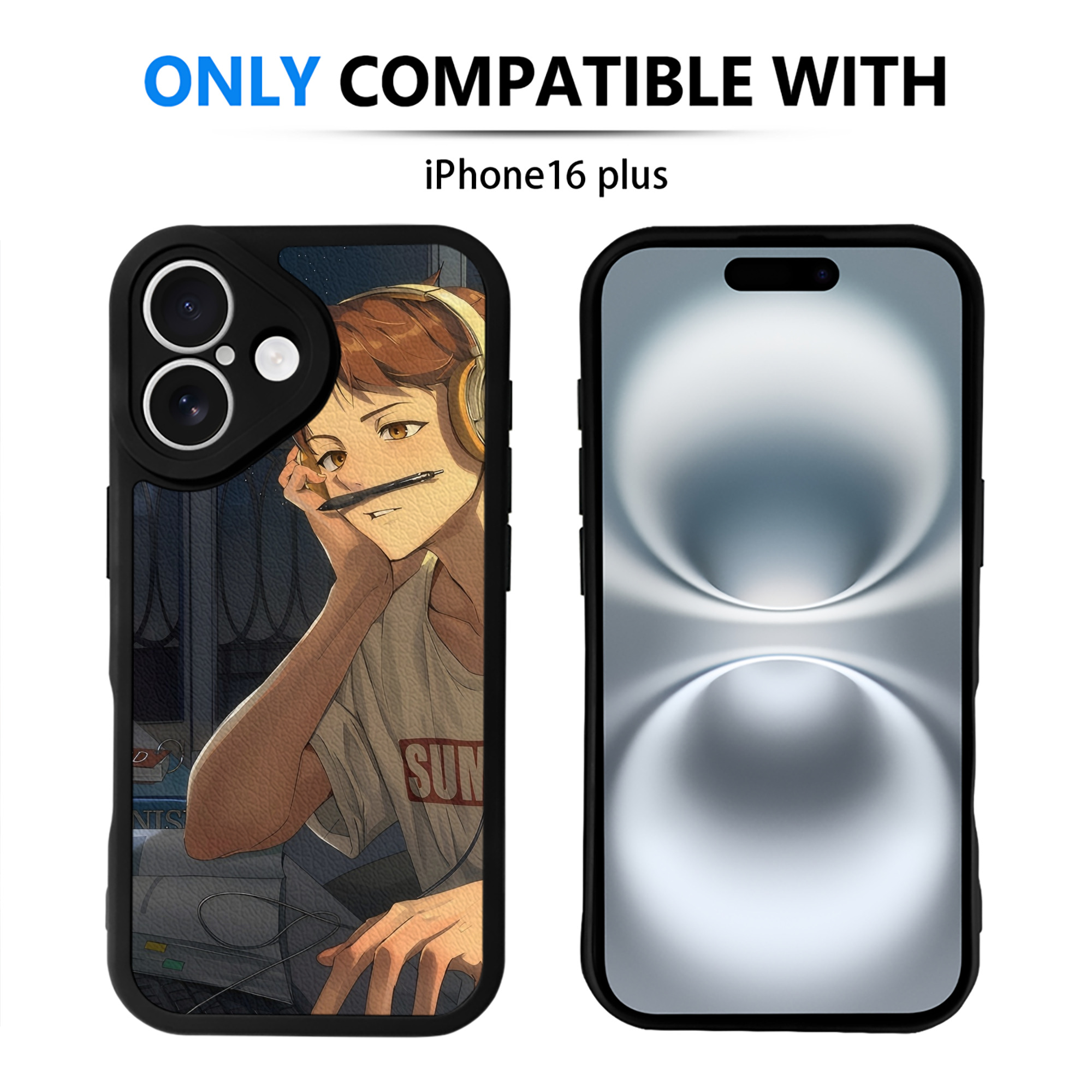 （画像用） ハイキュー!! Haikyu!! 【iPhone 16シリーズ対応】シリコンスマホケース（レザー調） 材質：シリコン